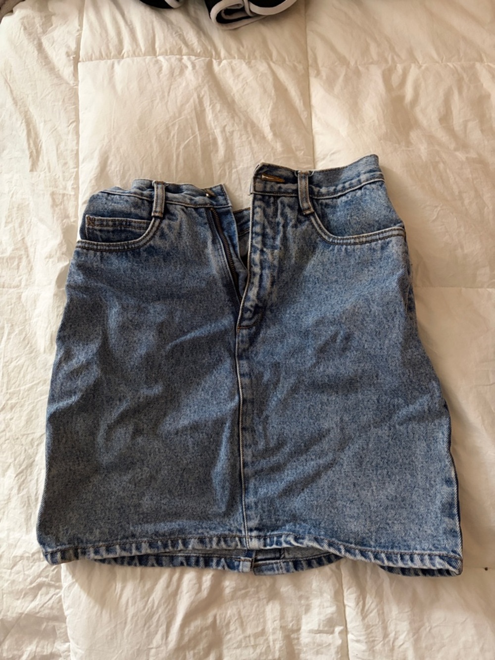 Vintage Blue Denim Mini Skirt